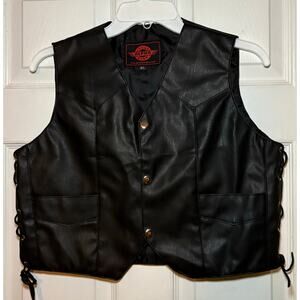 Alpha Cycle Gear kids‎ leather vest size XL
